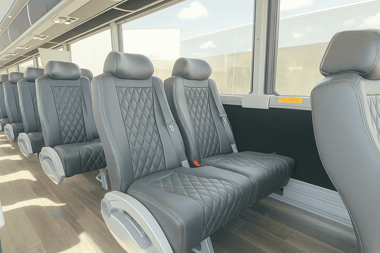 interior of Charter Bus Rental El Monte charter bus